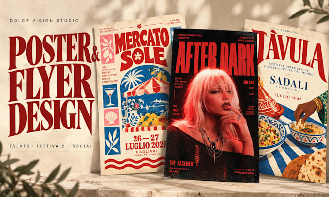 design creative poster and promotional flyers for your event