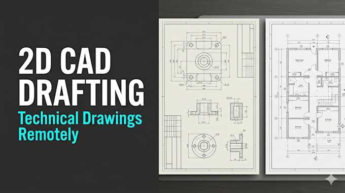 provide professional 2d cad drafting and technical drawings remotely