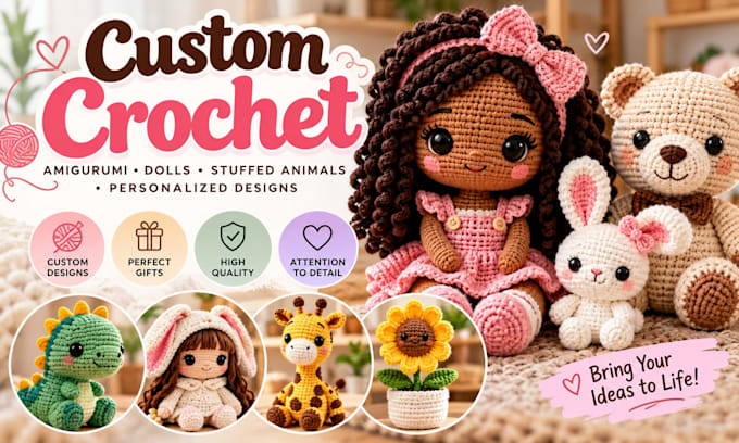 create custom crochet designs, amigurumi and crochet patterns