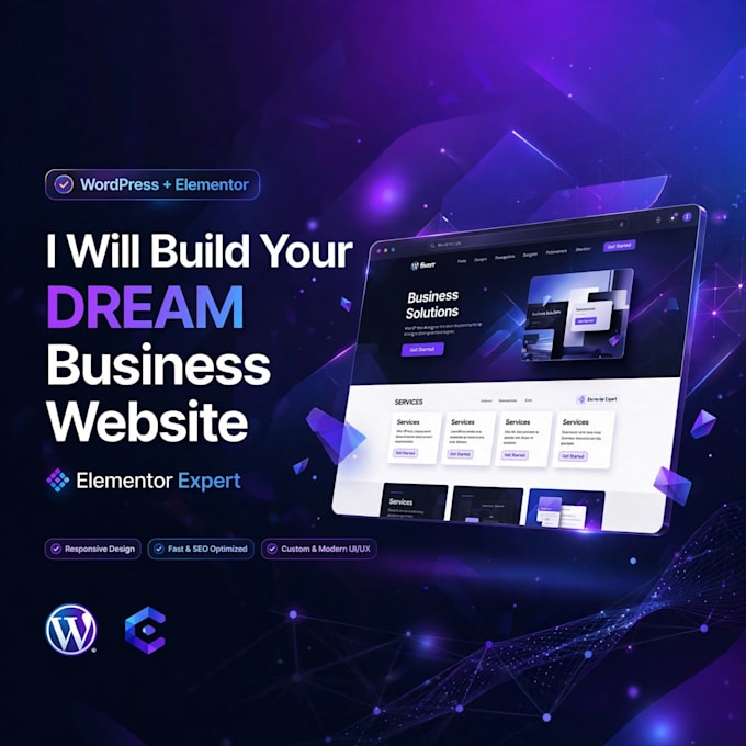 create modern business wordpress website with elementor