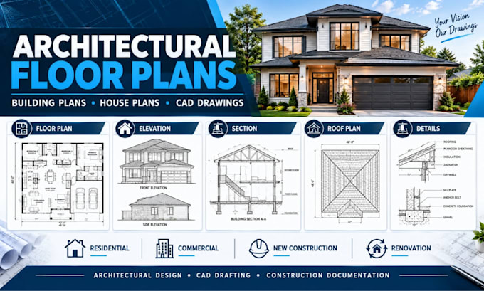 architectural floor plans building plans house plans cad construction drawings
