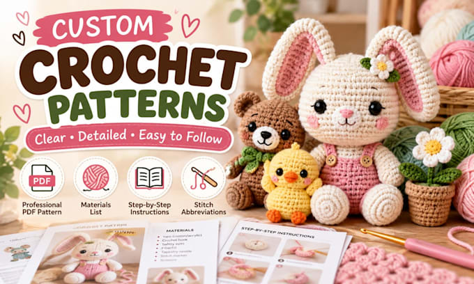 design a professional custom crochet pattern