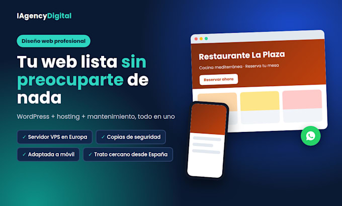 create a professional website with hosting and maintenance