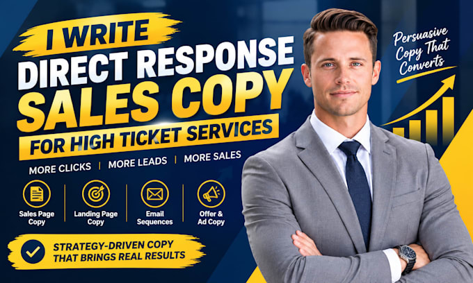 write direct response sales copy for high ticket services