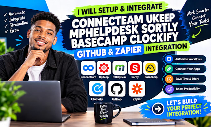 connecteam upkeep mhelpdesk sortly basecamp clockify github figma harvest copper