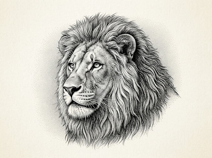 draw a hedcut wsj style animals character illustration