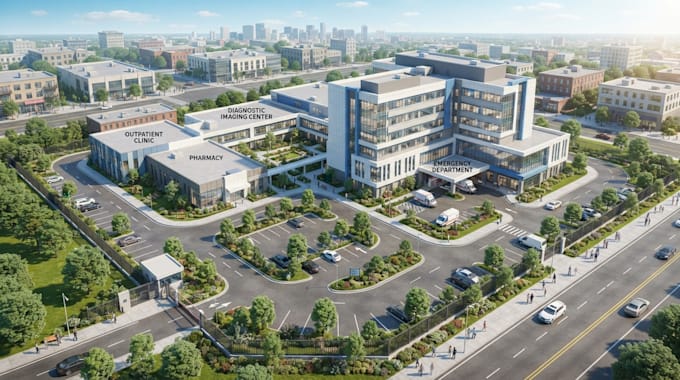 create hospital and health care facility maps