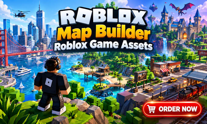 build roblox map, roblox map design, low poly roblox map, roblox asset, 3d model