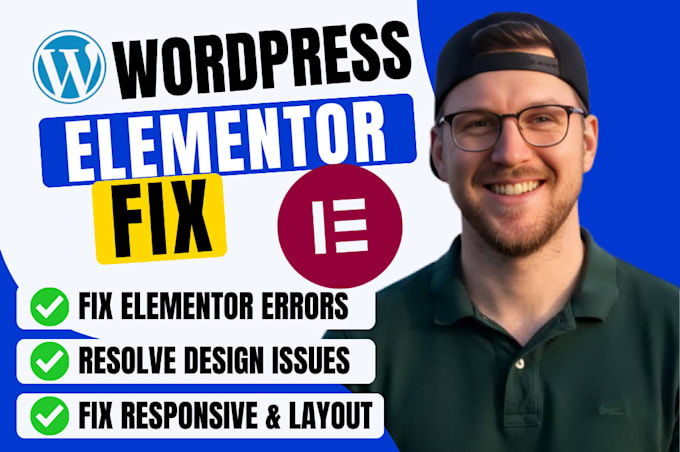 fix wordpress elementor bugs, errors, layout and responsive issues or problems