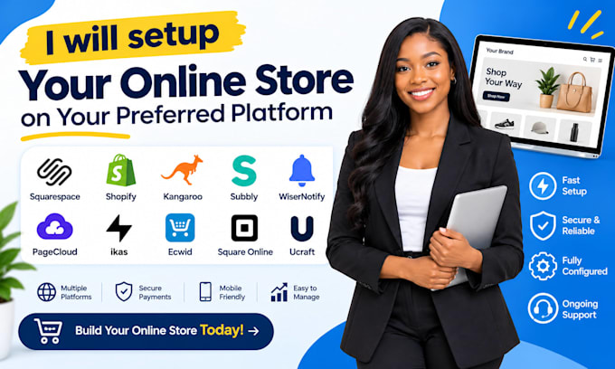 setup squarespace shopify kangaroo subbly wisernotify pagecloud ikas ecwid