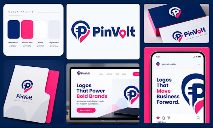 design custom logo and full branding kit with brand identity