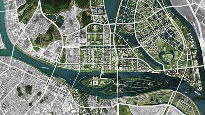 custom resort, hotel, campground and rv park map design