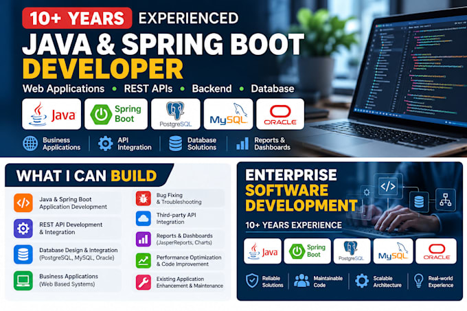 develop a professional java spring boot web application or rest API