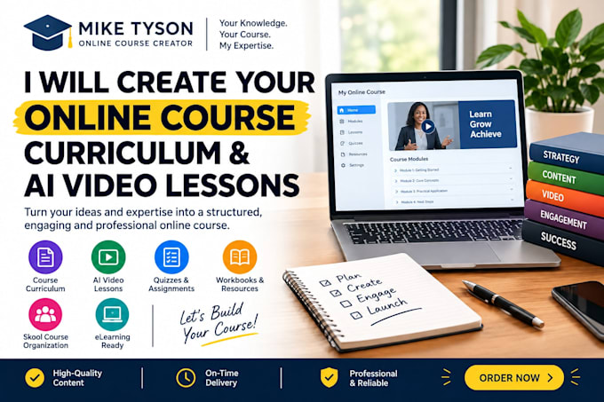 create online course content, skool course curriculum and ai video