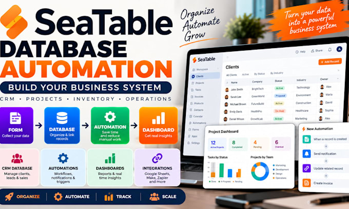 build seatable database automation CRM and business workflow