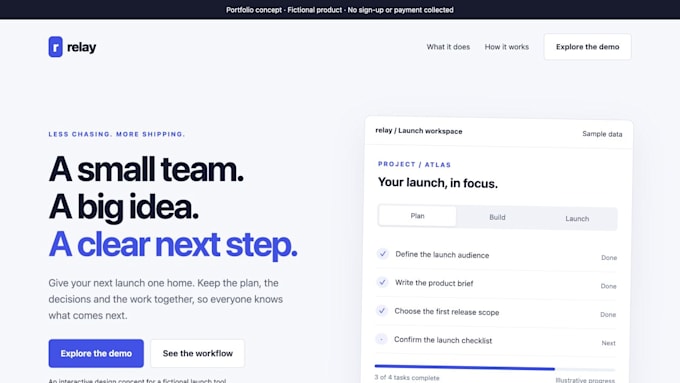 build a responsive one page HTML landing page for your saas