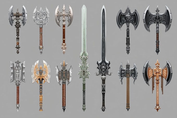 design unique weapons illustrations