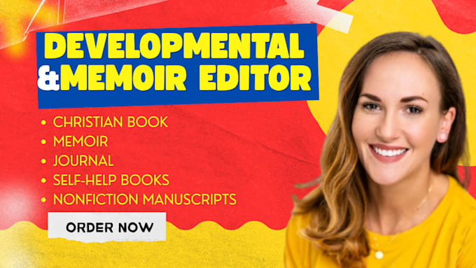 be developmental editor for nonfiction memoir self help kdp manuscript editor