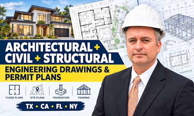 review architect civil and structural engineering drawings florida texas permit