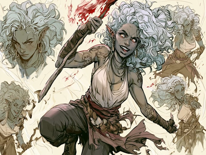 draw dnd character commissions, illustrations
