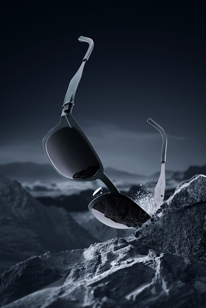 create cinematic 3d sunglasses animation, 3d eyewear designs and 3d rendering