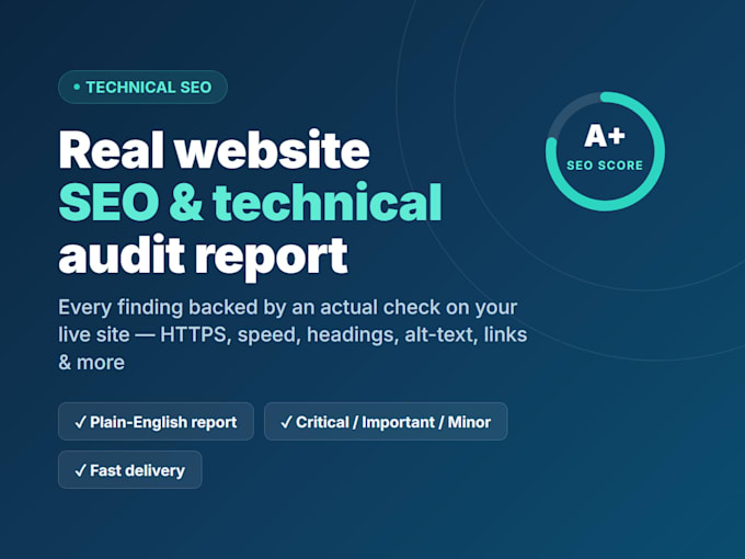 do a technical SEO audit and website audit report