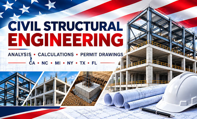 Civil structural engineering structural design analysis, calculation in ...