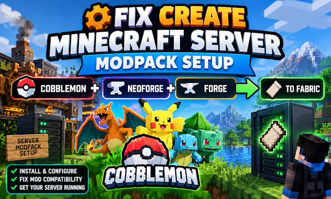 fix create minecraft server modpack setup cobblemon neoforge forge to fabric mod