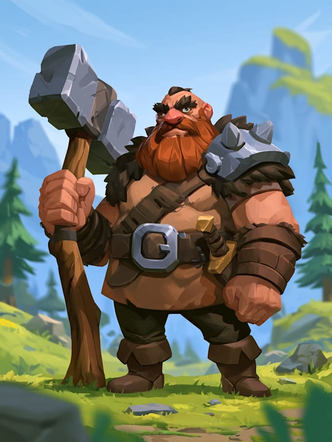 draw 2d game character illustration