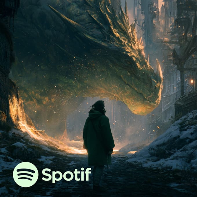 design fantasy single cover art for spotify