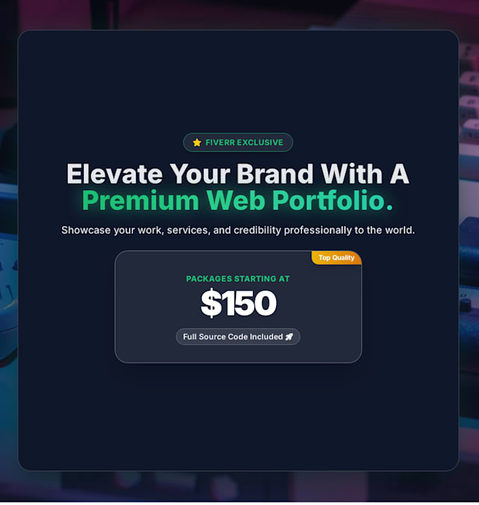 develop a premium custom web portfolio