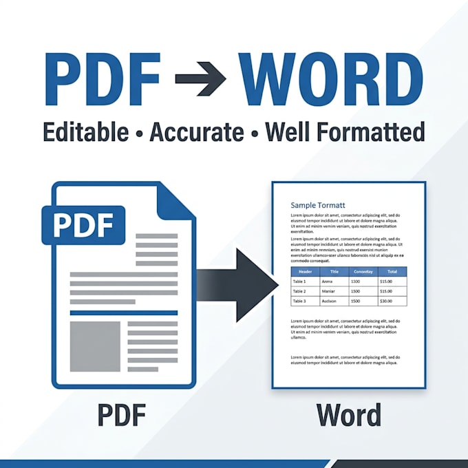 convert PDF to editable word docx accurately