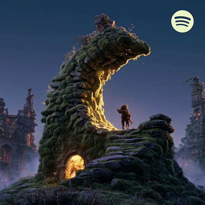 create professional cinematic fantasy album artwork