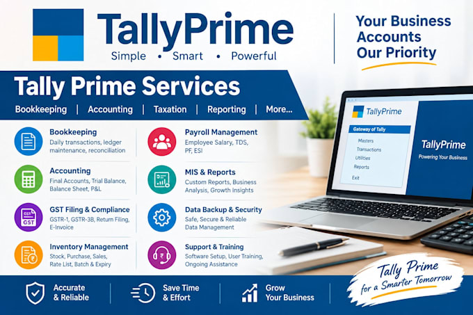 do tally prime accounting, bookkeeping and gst services
