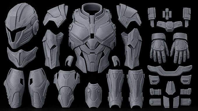 design 3d printable cosplay armor, helmets, masks and props