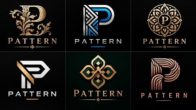 design a professional, geometric, abstract, modern, decorative, pattern logo