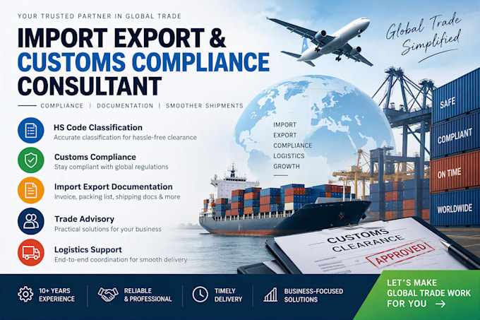 provide import export and customs compliance consulting