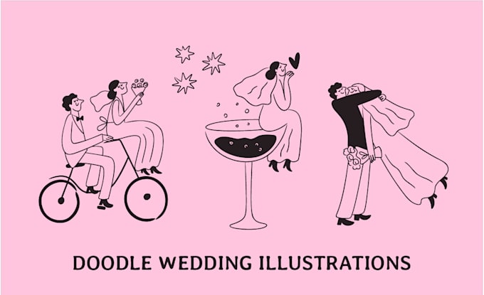 draw custom wedding illustrations for stationery