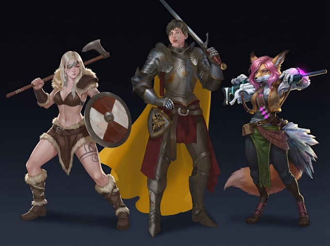 paint professional character art, no ai