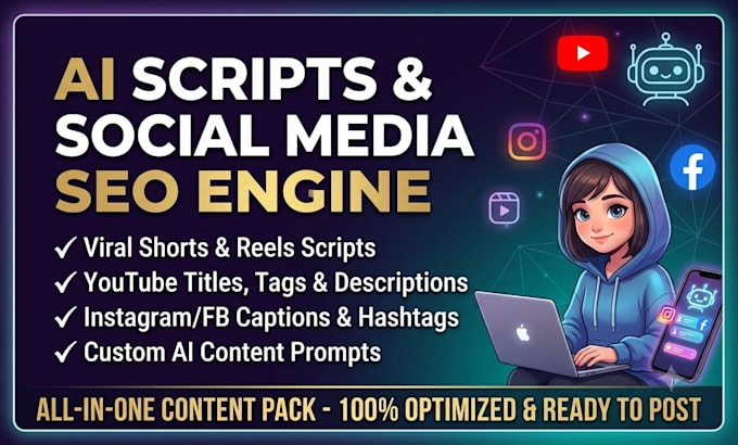 write viral ai scripts, high CTR titles, and SEO tags
