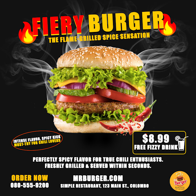 design eye catching food poster