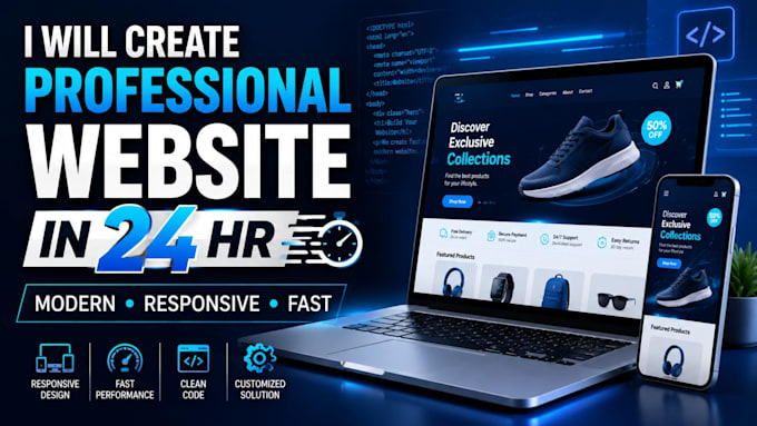 create a proffesional website in 24 hr