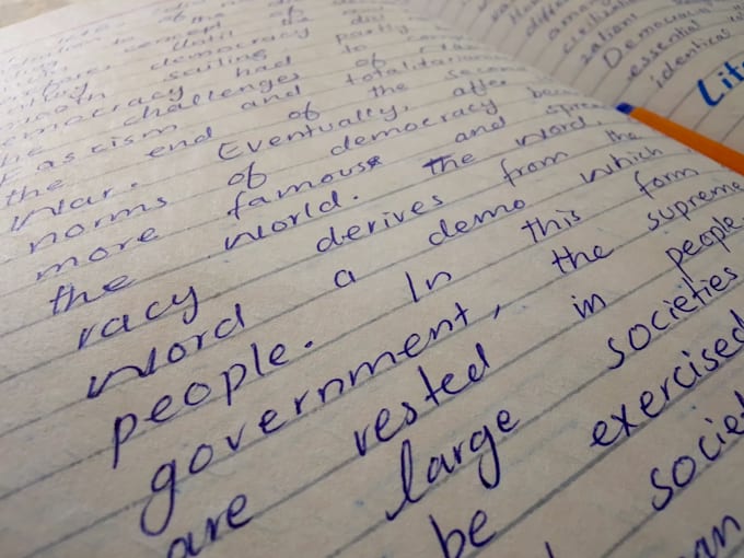 handwrite your english assignments neatly and professionally