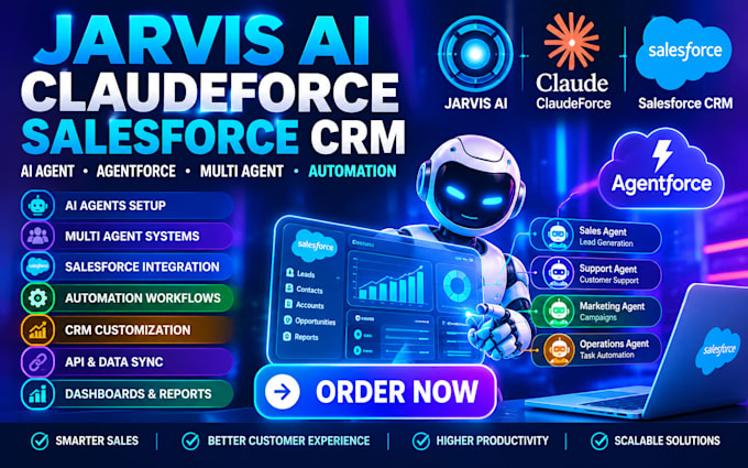 jarvis ai claudeforce salesforce  crm ai agent agentforce multi agent automation