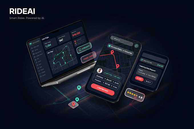 develop ai ride sharing or taxi application for you