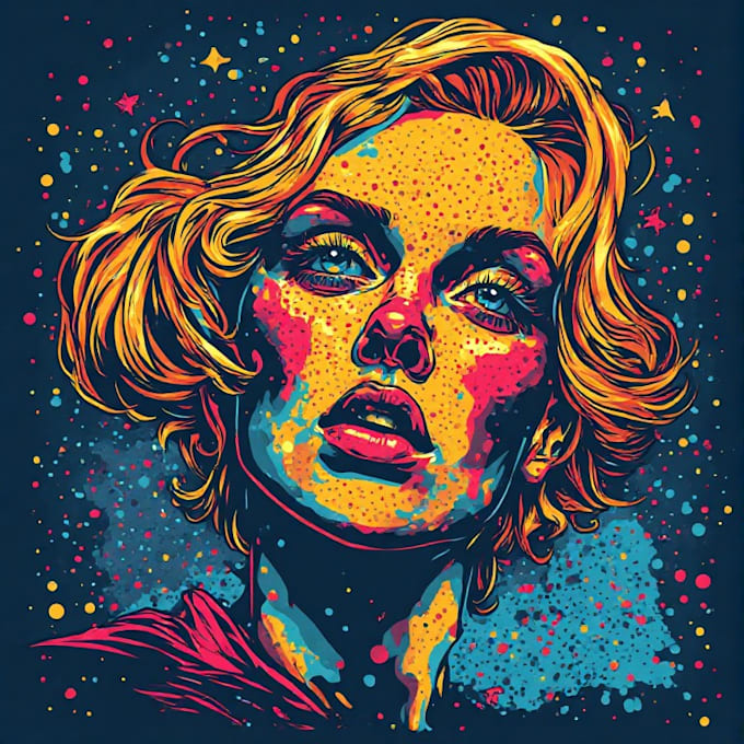 draw wpap pop art sport potrait
