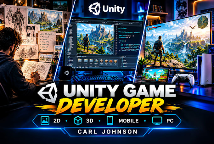 do professional unity environment, unity vfx game development