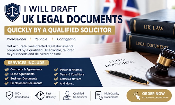 draft uk legal documents quickly by a qualified solicitor