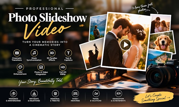 create amazing photo slideshow video editing