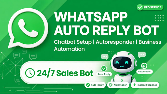 setup whatsapp auto reply bot, chatbot and autoresponder for your business